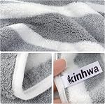 KinHwa Microfibre Serviettes de bain à main Ultra Ensemble de serviettes de bain douces et absorbantes Grandes serviettes pour le voyage, le camp, l'hôtel et le spa 16x30 pouces 2 Conditionnement en gris clair