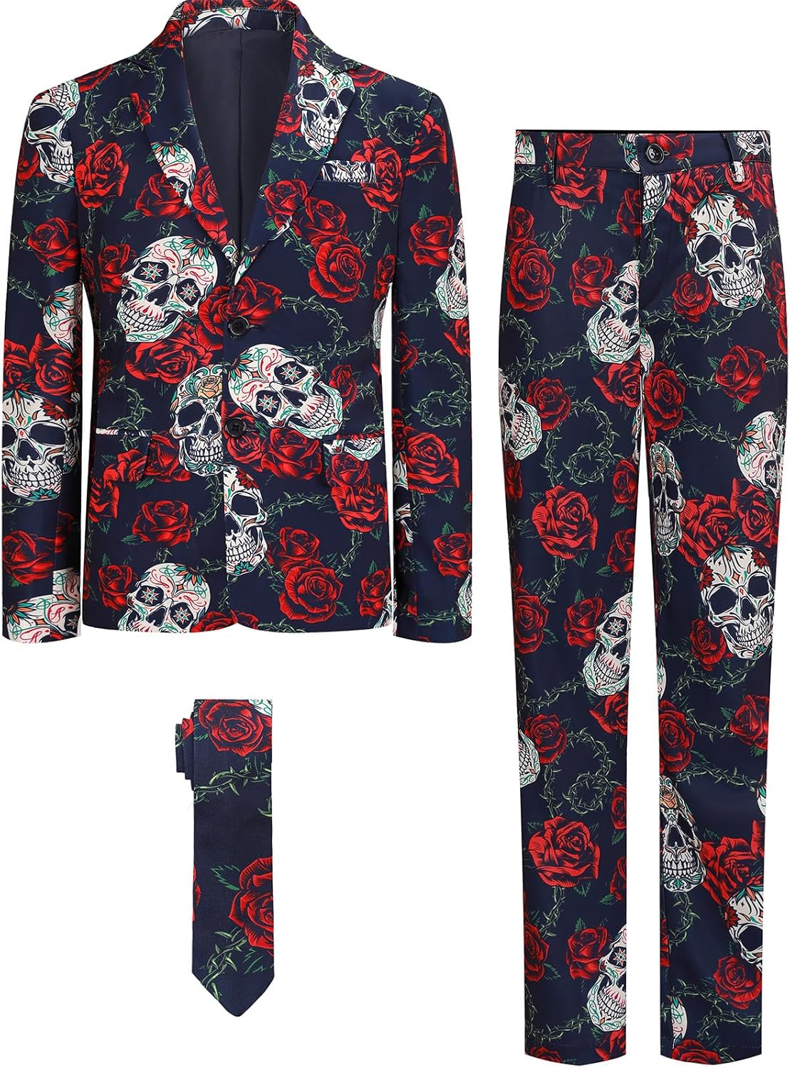 A&J DESIGN Boys Funny Print Suit for 6-16 Years