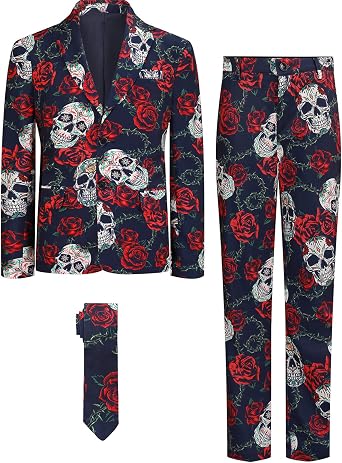 A&J DESIGN Boys Funny Print Suit for 6-16 Years
