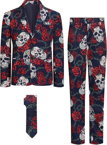 A&J DESIGN Boys Funny Print Suit for 6-16 Years