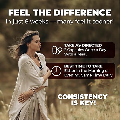 Miniatura 6 de Meno- Menopausia Equilibrio Hormonal para Mujeres, Estrógeno Soja Isoflavonas Suplemento de Menopausia para Mujeres, Albahaca Santa, Ashwagandha,