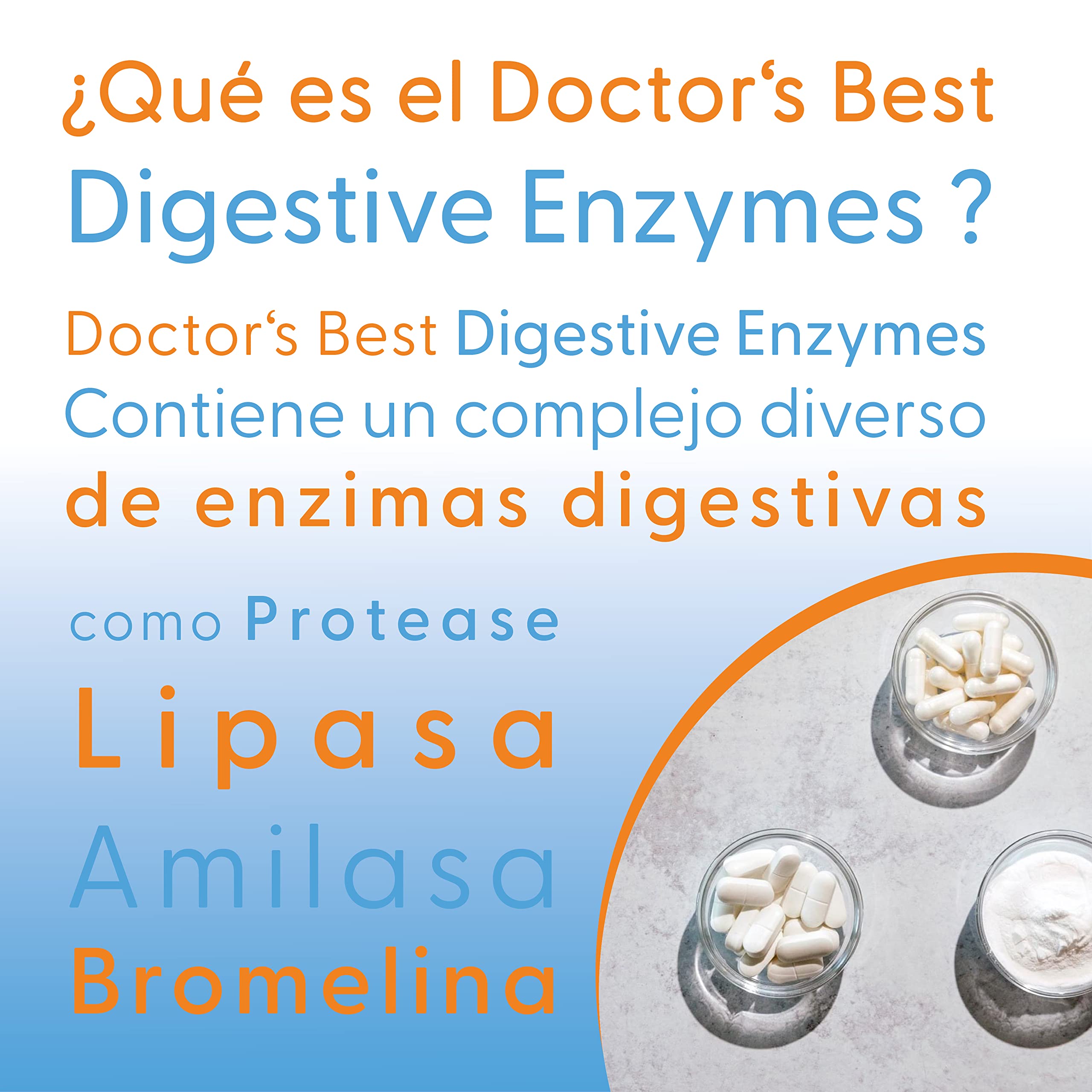 Doctor's Best, Digestive Enzymes (Enzimas Digestivas), 90 Cápsulas vegetarianas, Mezcla de Enzimas, Probadas en Laboratorio, Sin Gluten, Sin Soja, no GMO