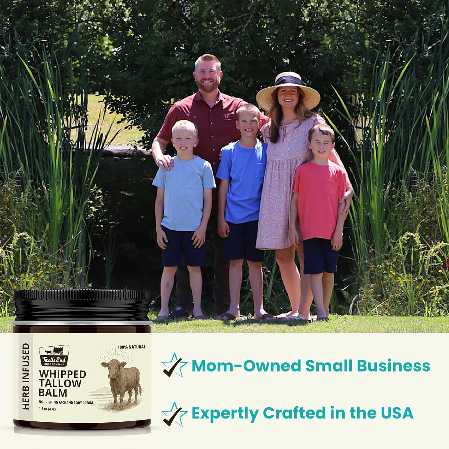 Handmade Whipped Tallow Balm - Orange & Vanilla Cream - Grass Fed & Finished - Infused Organic Jojoba oil - Natural Body Butter for Face, Body & Sensitive Skin (Eczema, Rosacea, Infant to Adult) - Image 6