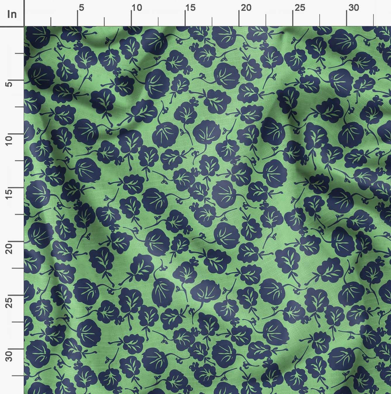 Soimoi Baumwoll-Batist Stoff Mit Einhorn & Blumen – 1 Meter, 42 Zoll Breit