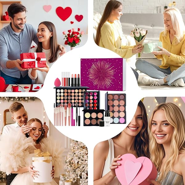 Beginner Makeup Kit - Girls Makeup Set, Beauty Personal Care With Eyeshadow Palette, Lip Gloss, Lipstick, And Brushes | Natural Holiday, Gift Box For Women, Teens, Girls, Mother - 4