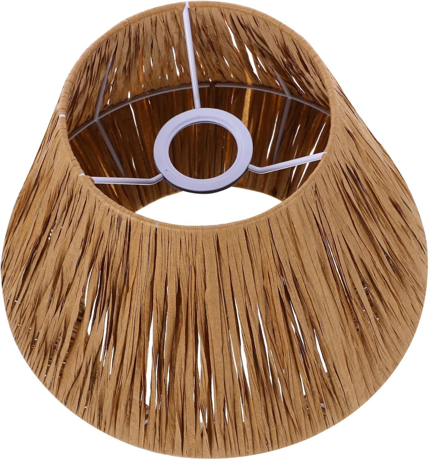 Alipis Rustic Raffia Grass Lampshade for Ceiling and Floor Lamps Style Light Cover for Home Hotel and Restaurant Easy Assembly Light