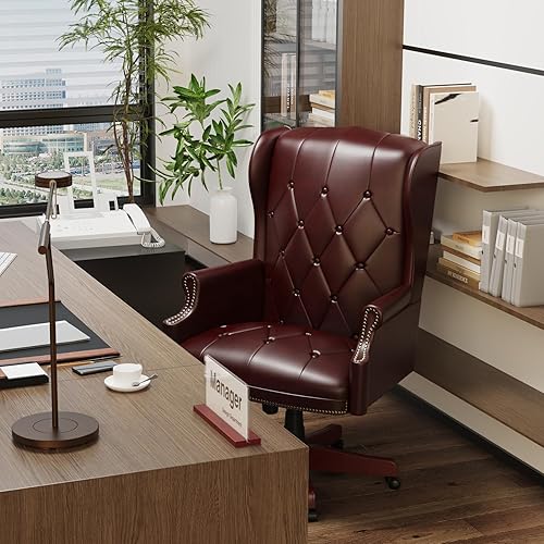 Miniatura 2 de Silla de oficina ejecutiva de 330 libras, diseño ergonómico, respaldo alto, reclinable, cómodo, asiento y respaldo acolchados, silla de escritorio