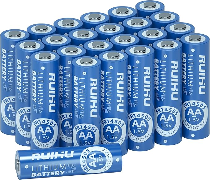 RUIHU AA Batteries 24 Pack Lithium Iron Double A Batteries