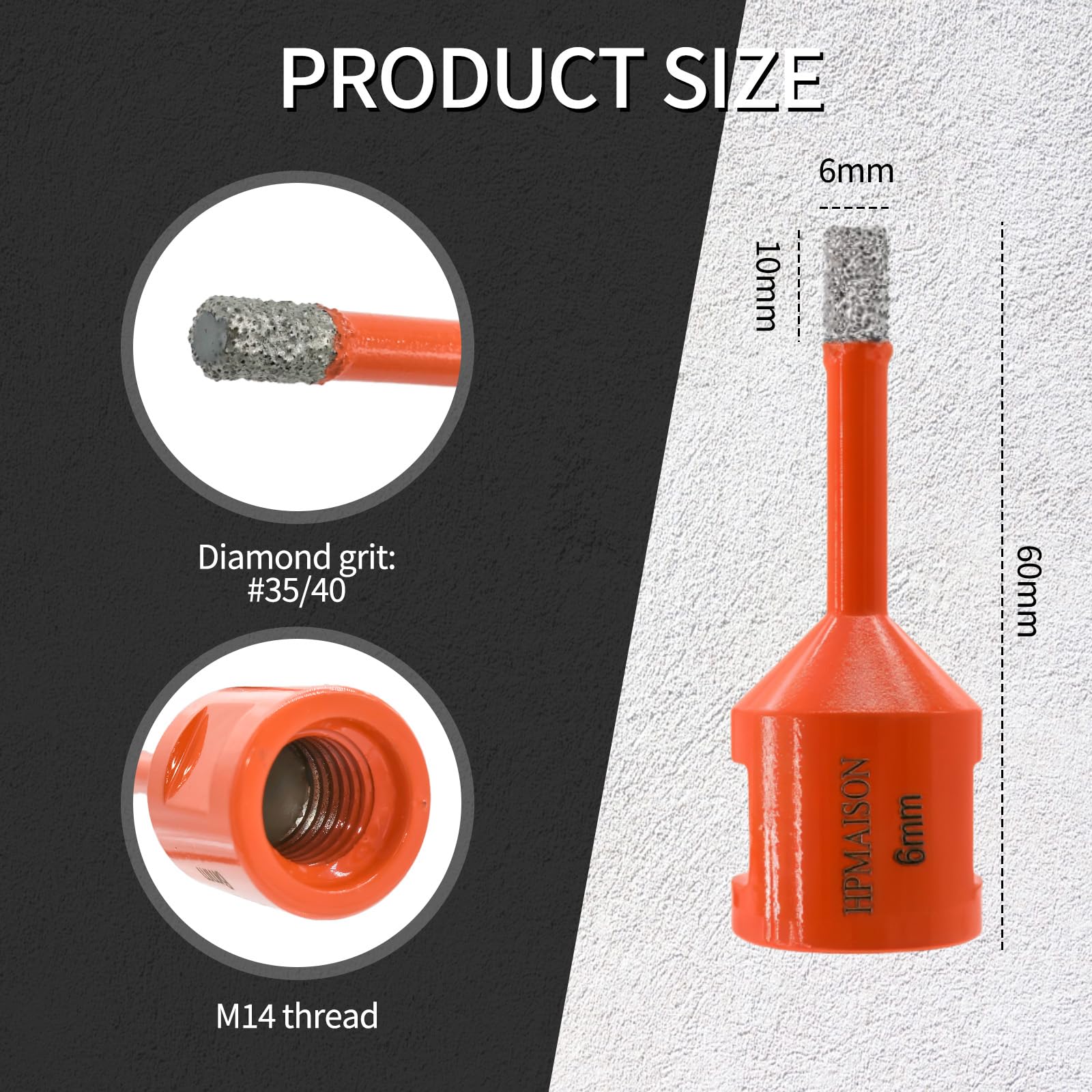 HPMAISON 6mm Diamond Drill Bits - Image 2