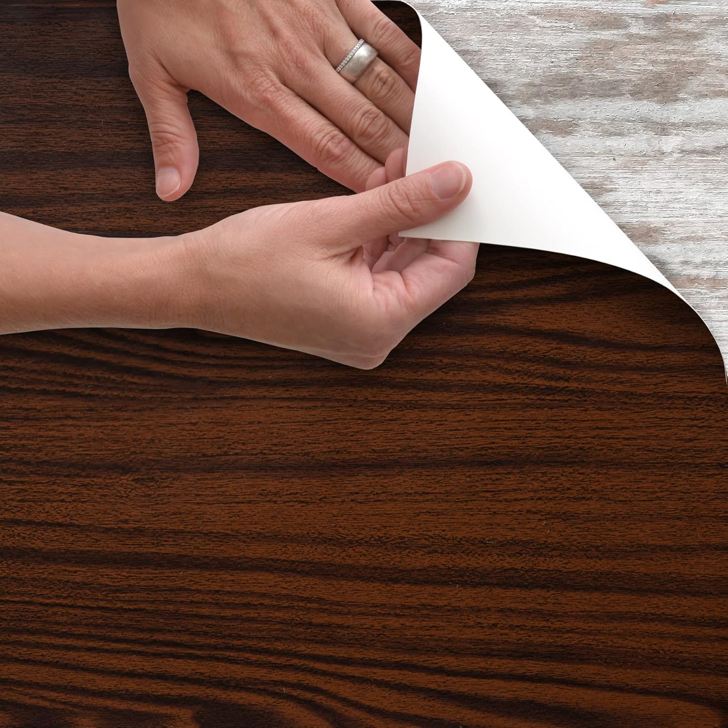 Magic Cover Adhesive Vinyl Paper, Multi-Functional Shelf Liner for Lining Drawers and Shelves, Waterproof and Durable, 18" x 50', Warmwood 18"W x 240"L Warmwood