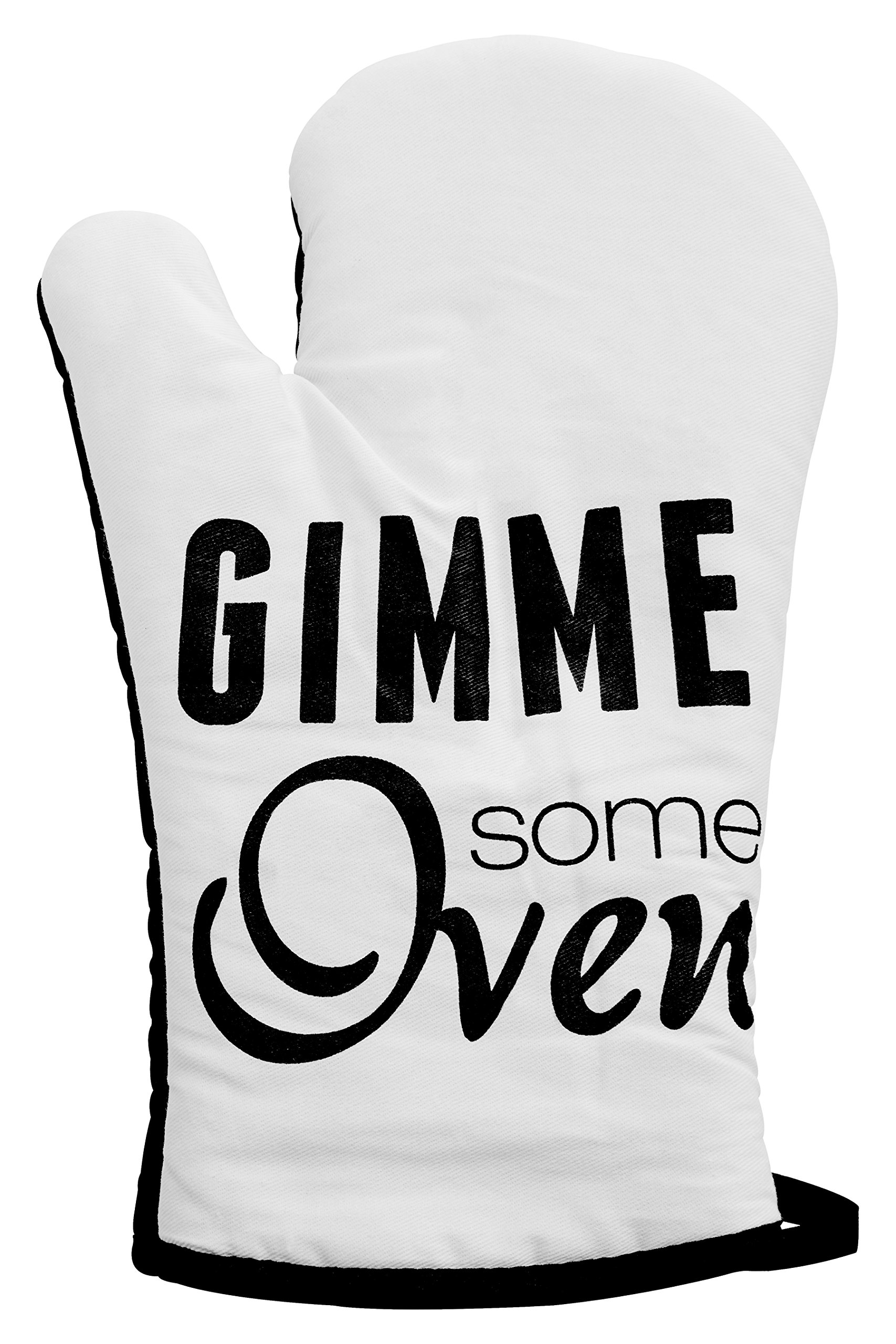Premier Housewares Pun and Games Single Oven Glove - White/Black