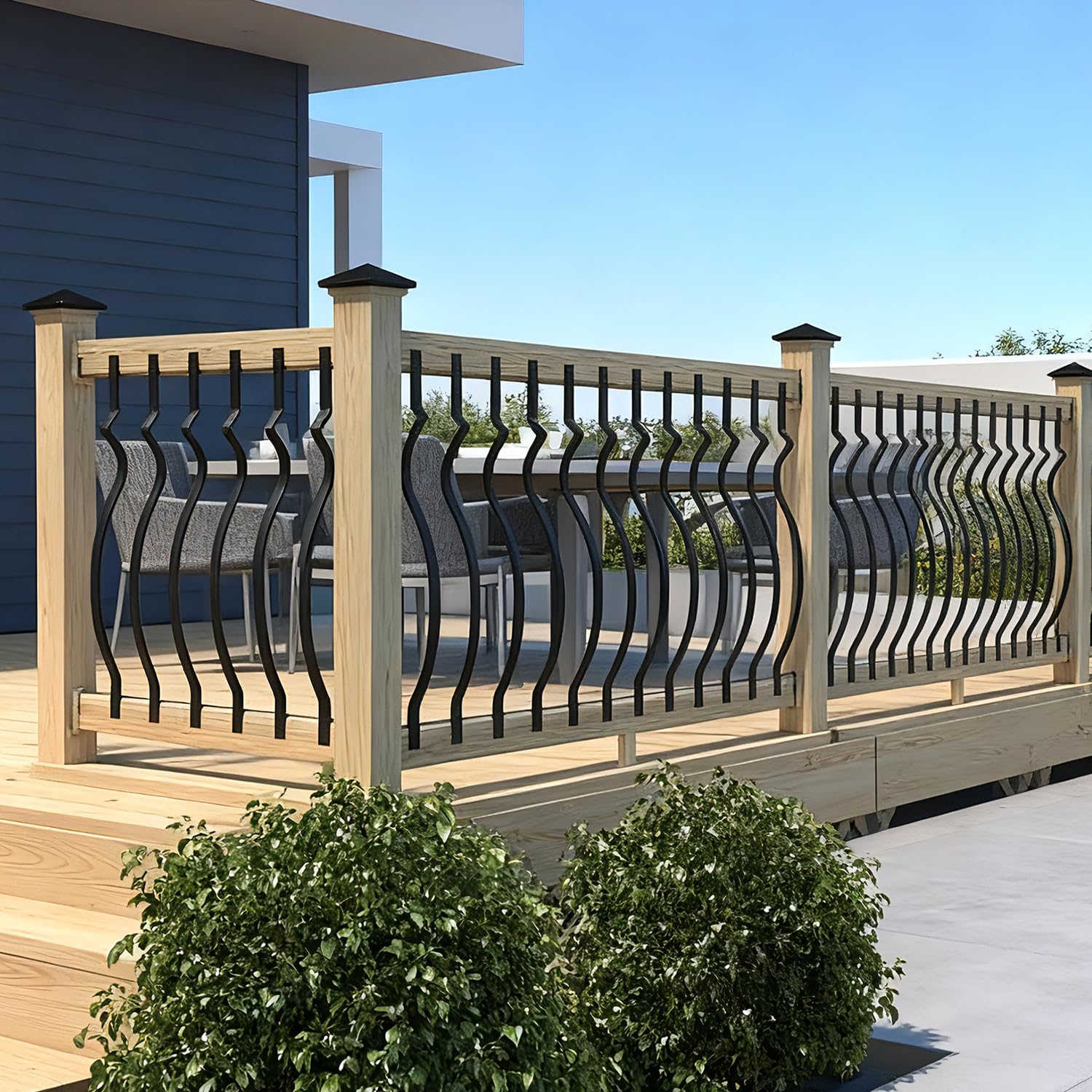 Snapklik.com : Hypergiant Iron Deck Balusters 60Pack 29.5" Inches Heavy ...
