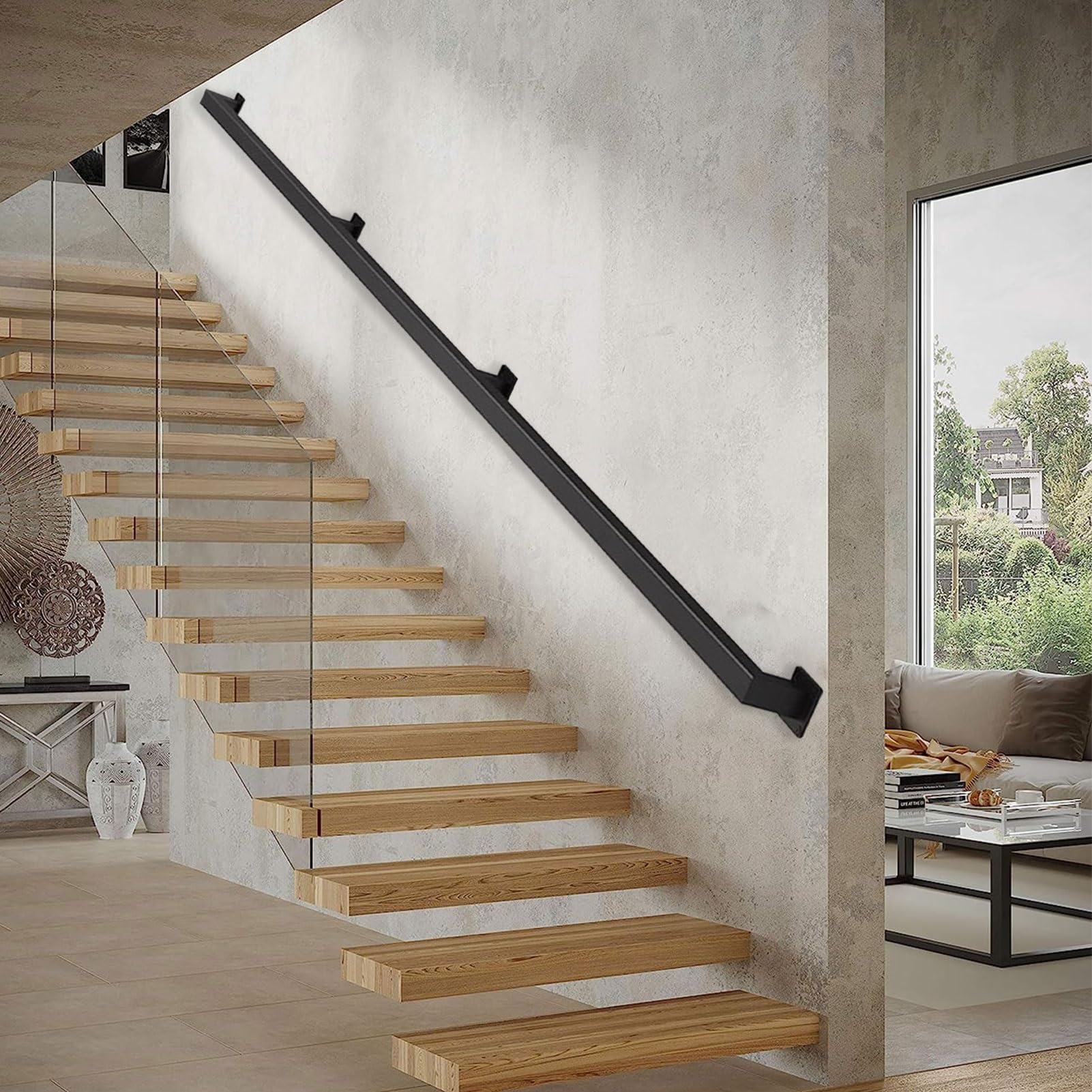 Carré en fer forgé noir pour escalier intérieur et extérieur