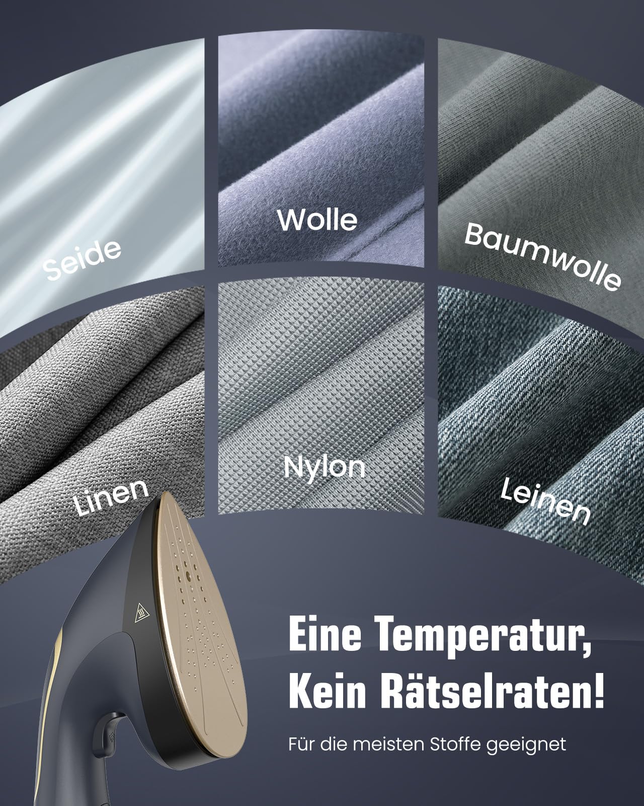 BEAUTURAL Steamer + Bügeleisen 2-in-1, 1500W Dampfglätter, 20 g/min Dampfleistung, 30s Aufheizen, 200ml Wassertank, Auto-Abschaltung, Faltenentferner für Kleidung，Ideal für Zuhause, Büro, Reise