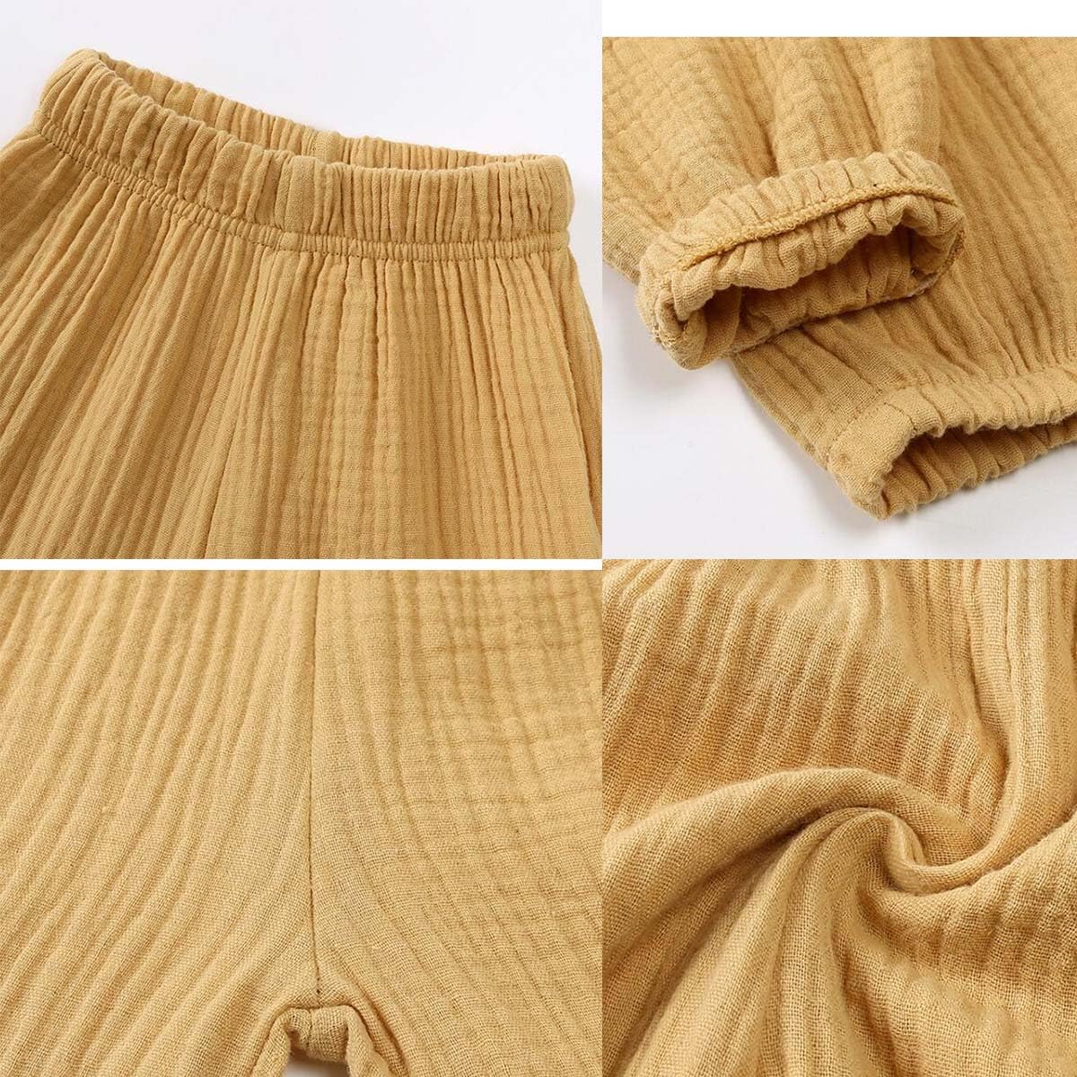 1-7ans Pantalon Bouffant pour garçon Fille Coton Lin 1-7ans Pantalons De Survêtement Harem été Pantalon Long décontracté Jogging garçon Fille Pantalon, Lot de 3