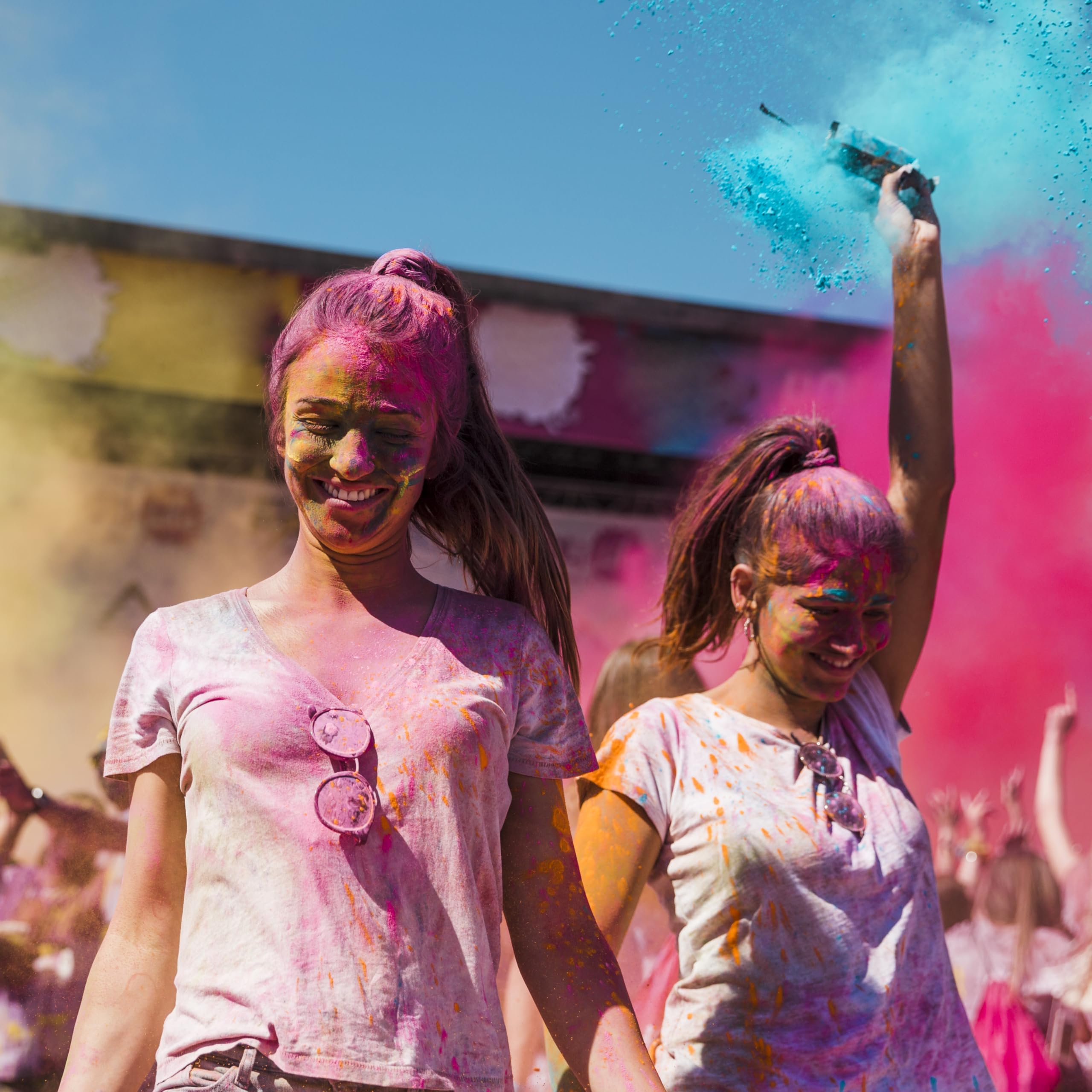 Poudre Holi - 5 Kg de poudre Holi Colorée - Format Maxi Économique - 100% Naturelle, Non Toxique - France Effect (Vert)