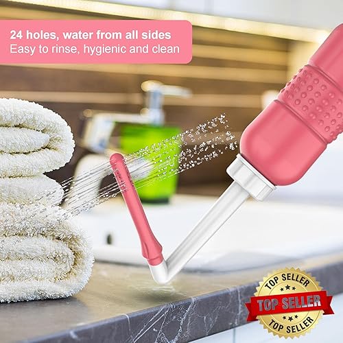 Miniatura 9 de Botella de ducha grande 2 en 1 de 22.0 fl oz para mujer, sistema de limpieza vaginal + bidé portátil con botella de enema de capacidad de 22 onzas