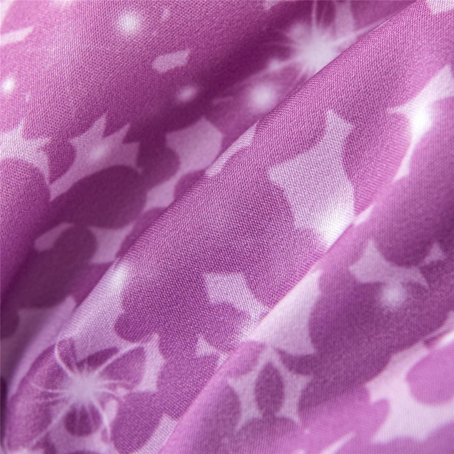 RYNGHIPY 6Pcs Twin Gradient Pink Purple Glitter Comforter Sets for Teens Girls Kids, Colorful Rainbow Glitter Themed Bedding Set - Image 9