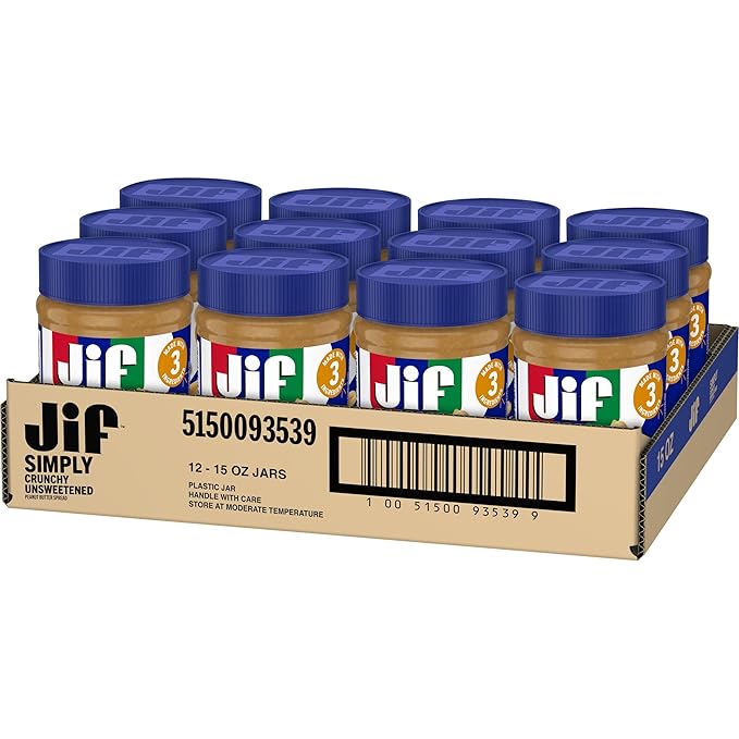 Mantequilla de Maní Jif Simply Crunchy Sin Azúcar, Frasco 15 oz (Paq. 12) miniatura 8