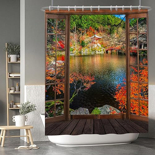 Miniatura 89 de Baocicco Juego de cortinas de ducha de fantasmas de Halloween, encantadores fantasmas de dibujos animados, divertidos trucos o tratos, cortinas de