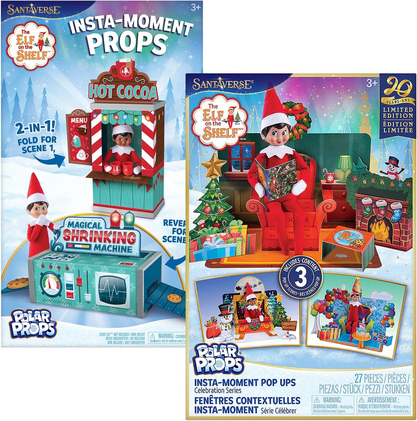 Polar Props Set of 2: Polar Props 20th Anniversary and Polar Props Pop-Ups (Scout Elf Not Included)