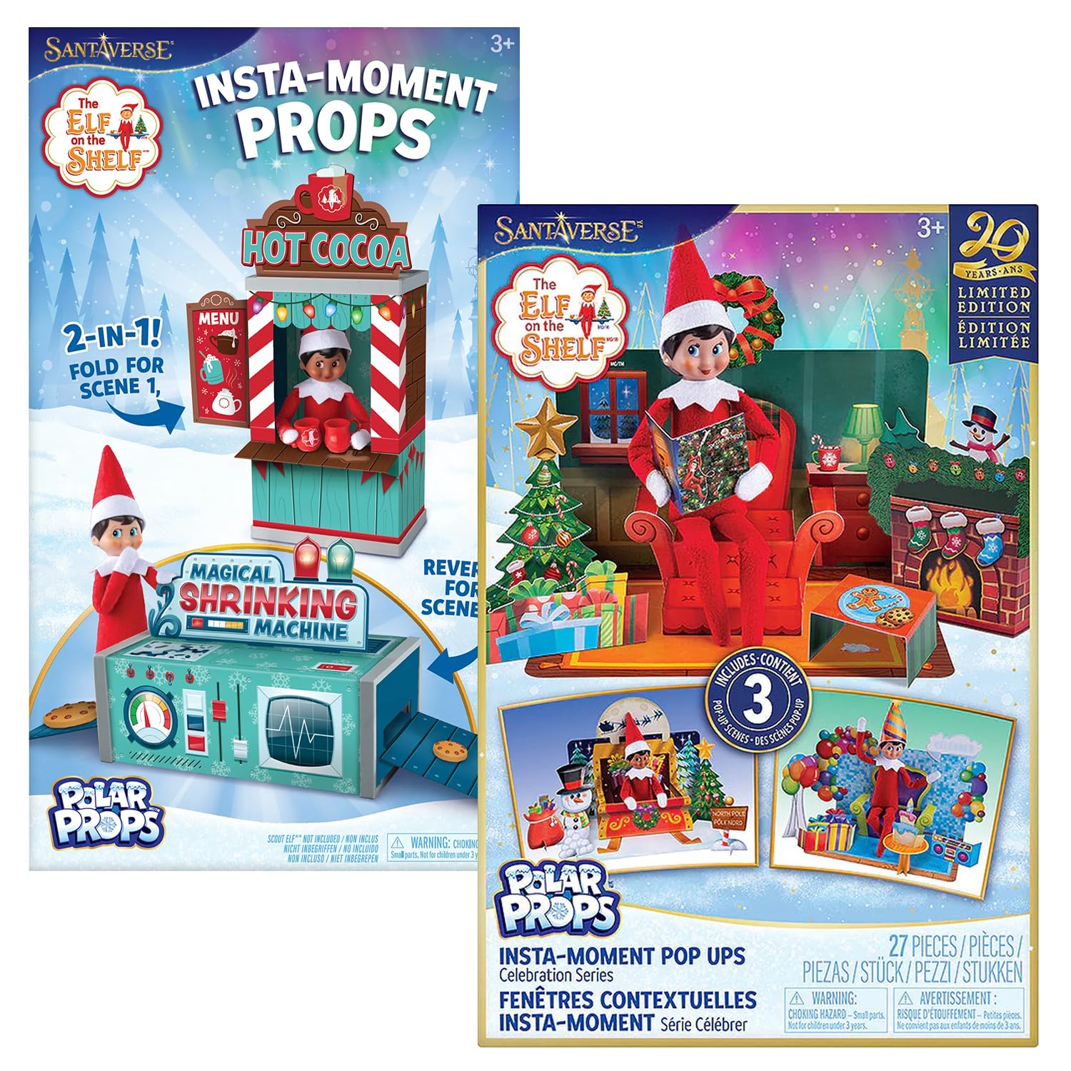 Polar Props Set of 2: Polar Props 20th Anniversary and Polar Props Pop-Ups (Scout Elf Not Included)