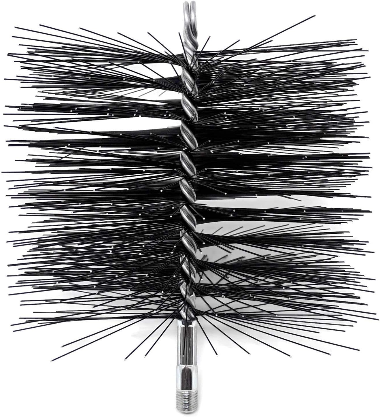 Midwest Hearth 8-Inch Square Wire Chimney Brush and 18-Foot Fiberglass Chimney Rod Bundle Kit