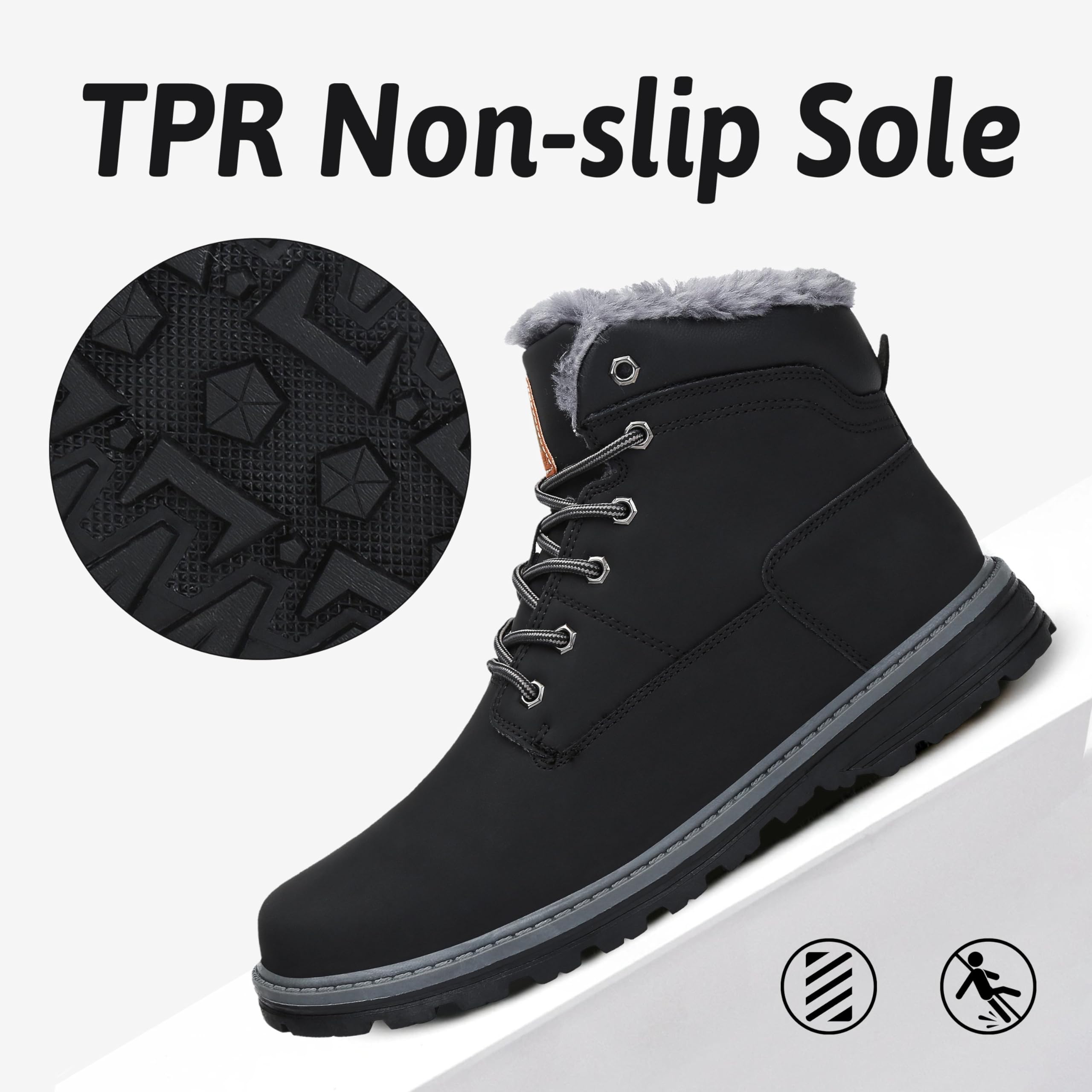 Mishansha Hiver Chaussures Chaudes Bottes de Neige Fourrure 36-48 EU | Femme Bottes, Randonnée, Homme Chaussures, Chaudes, Antidérapante, Neige, Marche