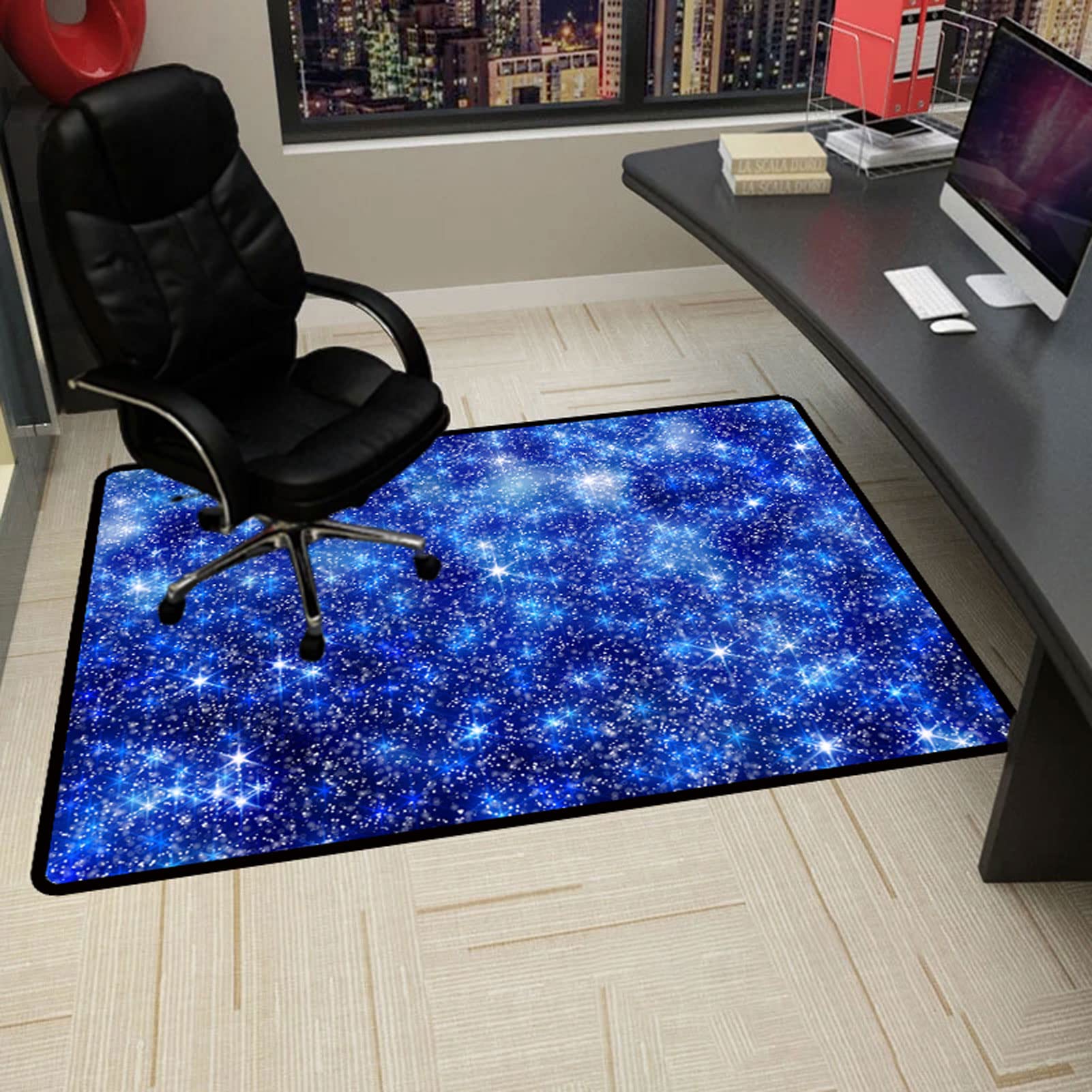 mata pod krzesło biurowe na dywan, Mata na krzesło biurowe do gier dywan i podłogę z twardego drewna Ochraniacz podłogowa Antypoślizgowa dla domu(100x140CM)