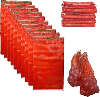 Mesh Onion Bags-50 Pack Reusable Vegetable Storage Bags with Drawstring,...