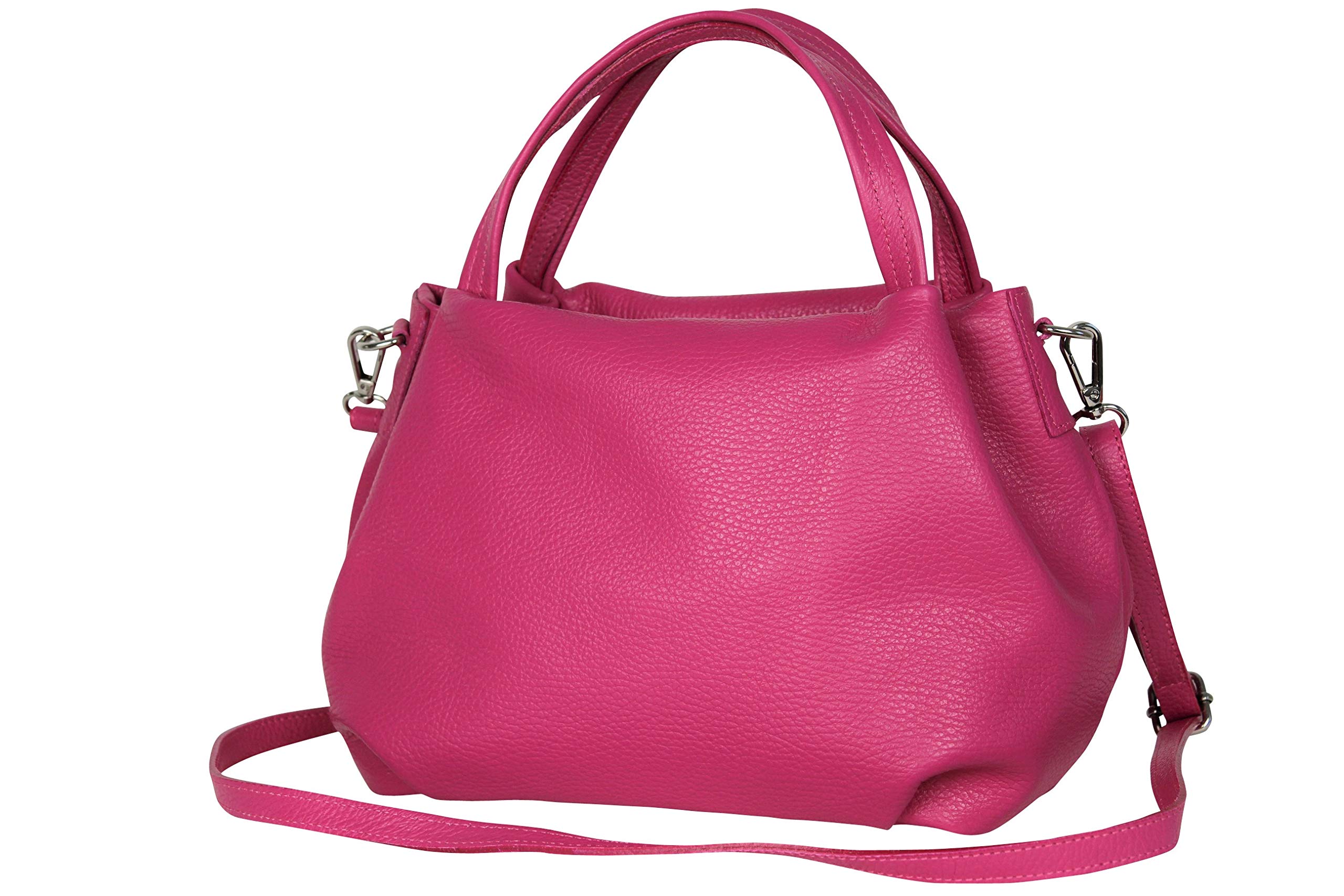 AMBRA Moda borsa a mano di donna, borsa a tracolla, borsa a spalla italiana in vera pelle dollaro GL023