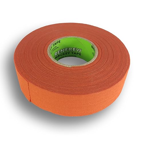 Renfrew, Cinta de hockey de tela, 1" (naranja brillante, 82.0 ft)