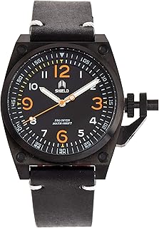 Shield Pascal - Orologio subacqueo da uomo con cinturino in pelle