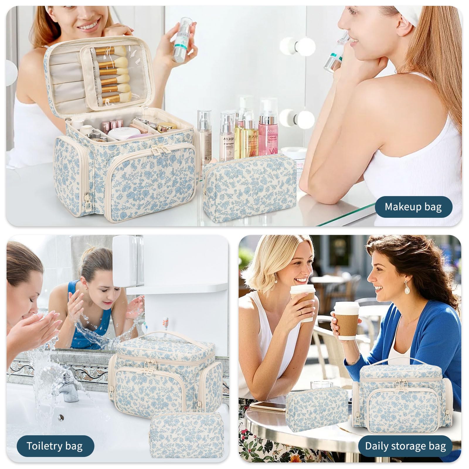 Bagmoly Makeup Bag Cosmetic Travel Organizer