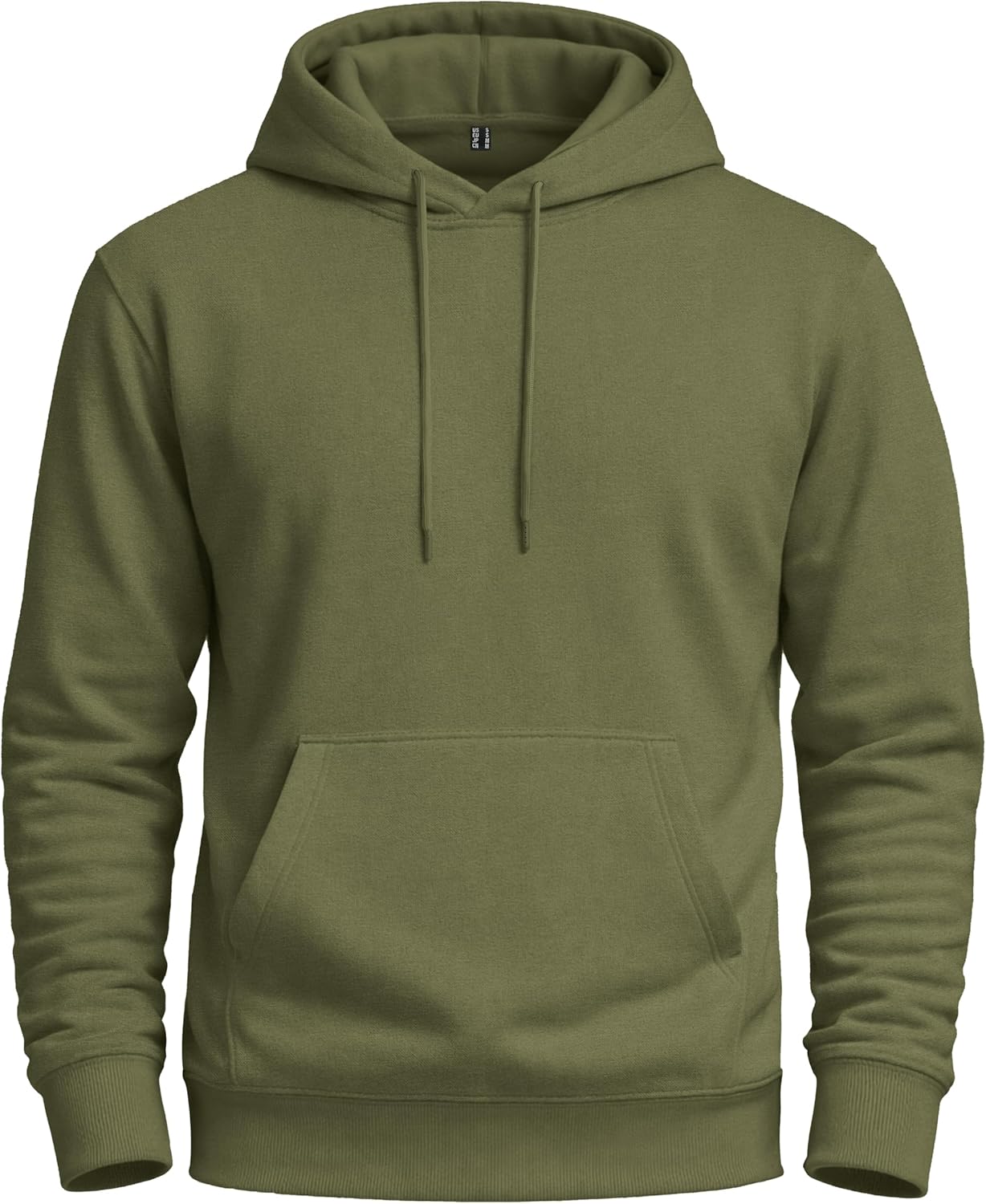 Men's Fleece Hoodie with Kangaroo Pocket Midweight Hooded Sweatshirt Cotton and Polyester Casual Pullover