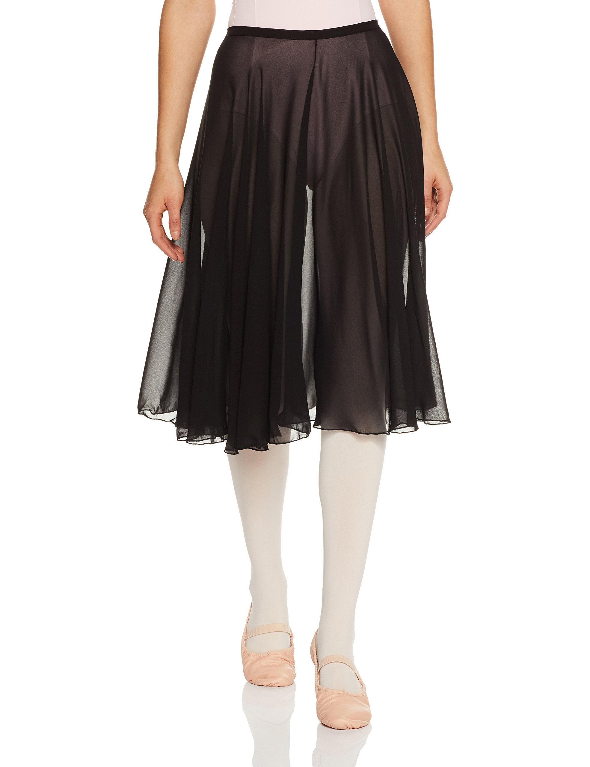 Capezio Women's 11151W Mid Calf Full Circle Skirt - Black, X-Small