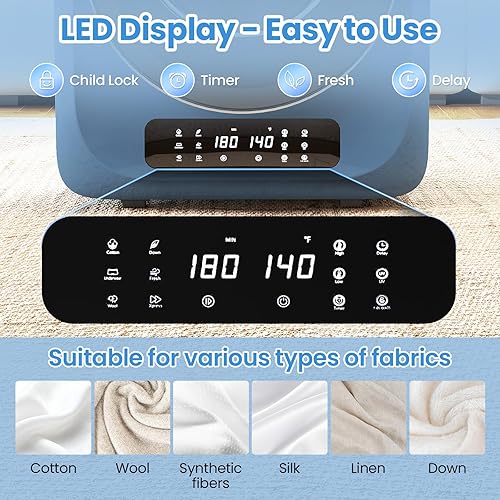 Miniatura 5 de Auertech Juego combinado de lavadora y secadora portátil, secadora de ropa portátil de 1.8 pies cúbicos con secadora de botas, lavadora totalmente