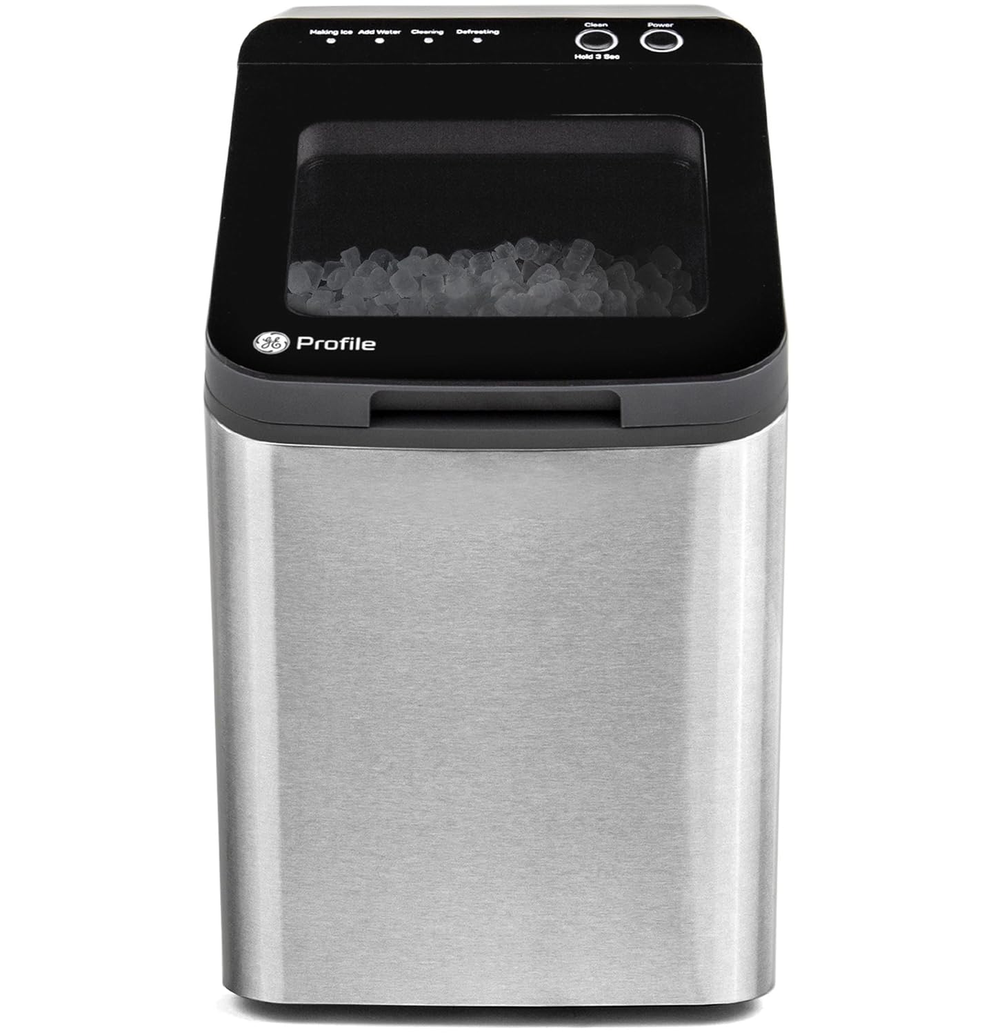 GE Profile Opal 1.0 Nugget Ice Maker| Countertop Pebble Ice Maker | Portable Ice Machine Makes up to 34 lbs. of Ice Per Day | Stainless Steel Finish (Renewed)