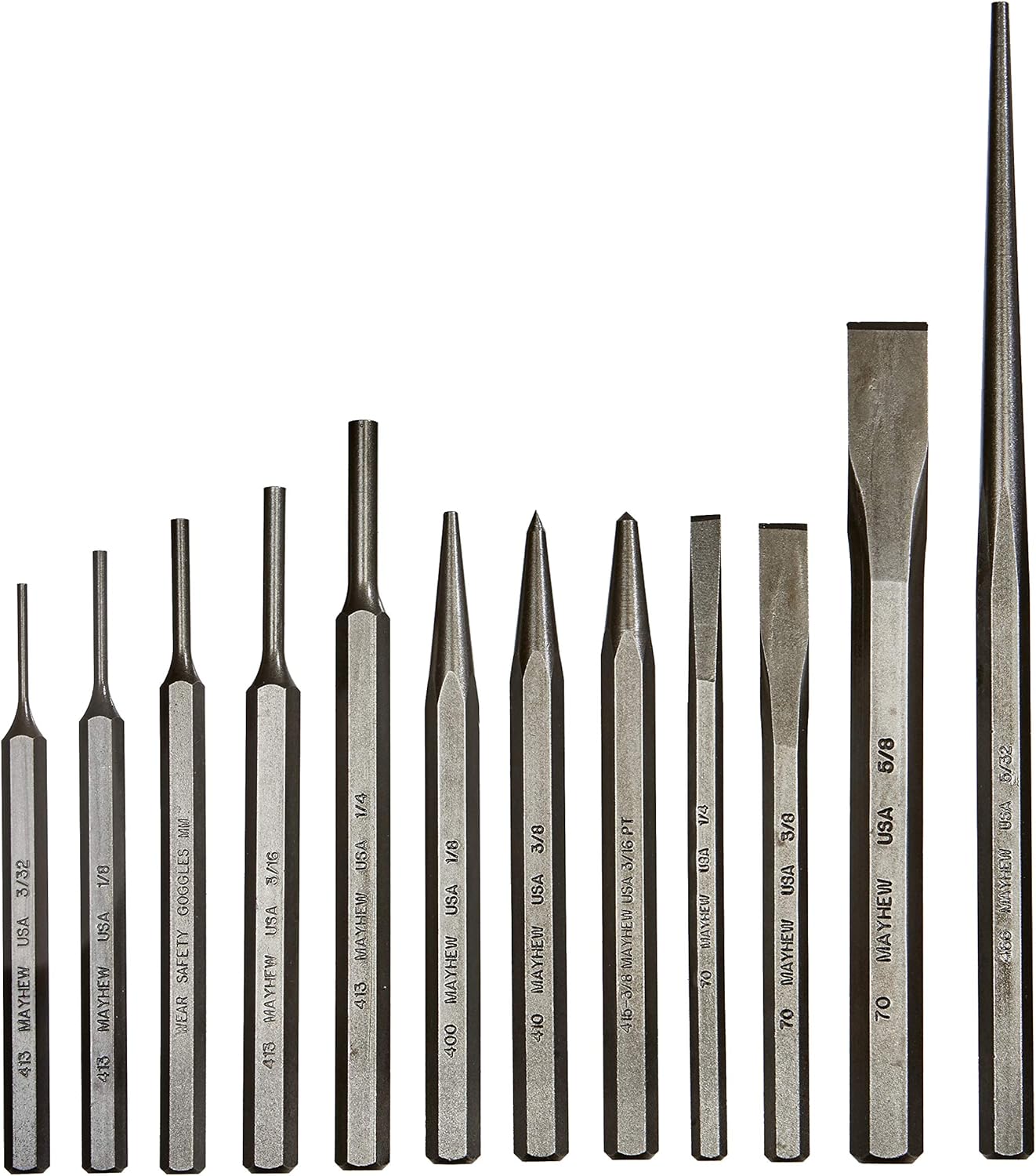 Mayhew Select 61040 Punch and Chisel Set, 12Piece Amazon.co.uk DIY