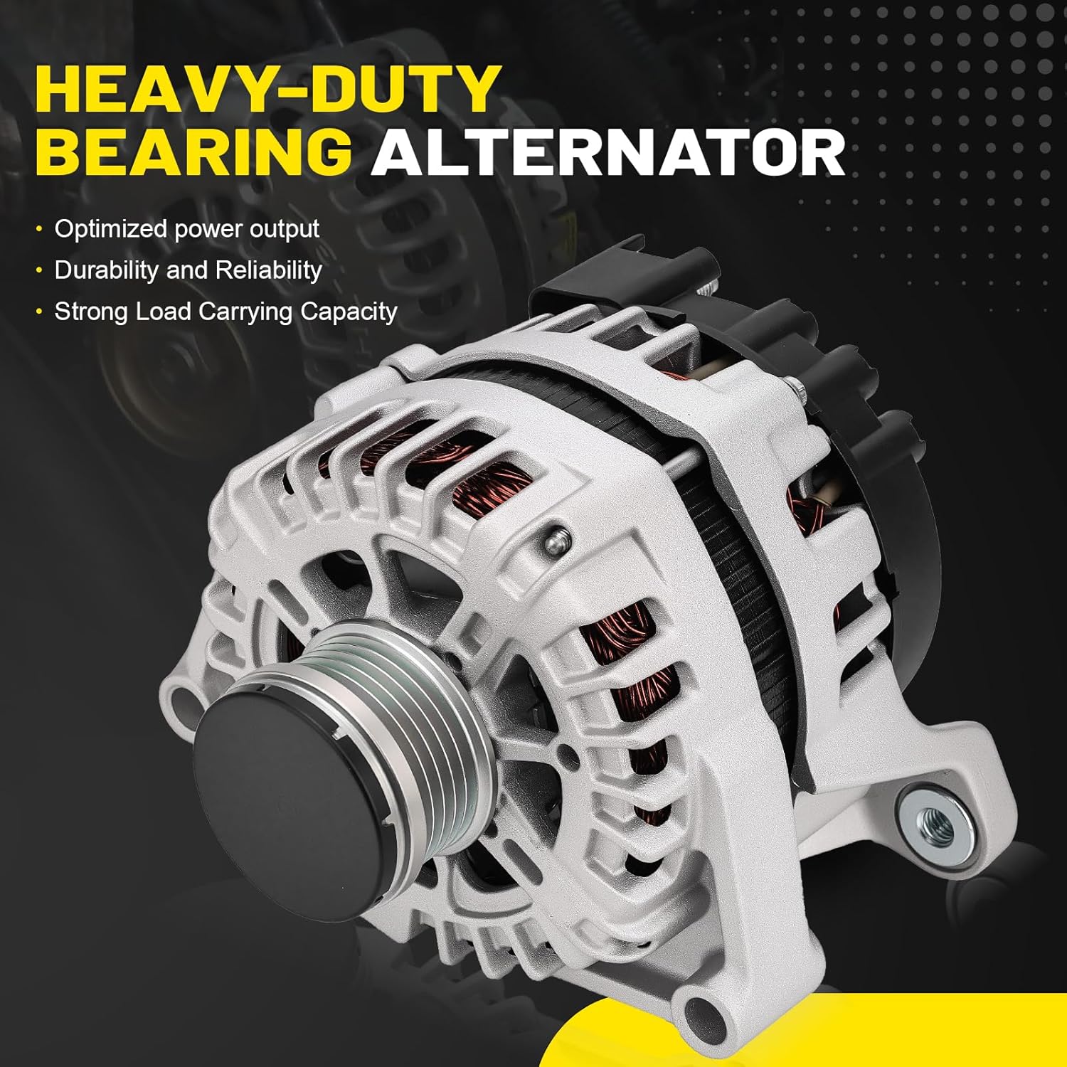 130 Amp Alternator Compatible with Chevrolet Cruze 2012-2015 1.4L Cruze Limited 2016 1.4L Replaces 11654N 13573791 13577411 13581891 13588290 13597227 CW Rotation 5-Groove Pulley