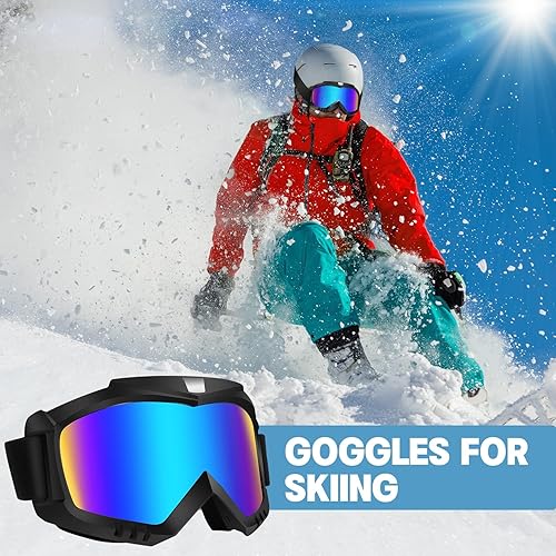 Miniatura 7 de Gafas de moto de cross, 2 unidades, gafas de ATV, gafas de esquí, resistentes al viento, gafas de carreras