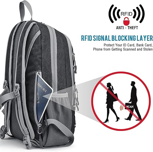 Miniatura 10 de G4Free Mini mochila de senderismo de 12L, mochila de senderismo pequeña mochila compacta al aire libre al aire libre para viajes ciclismo