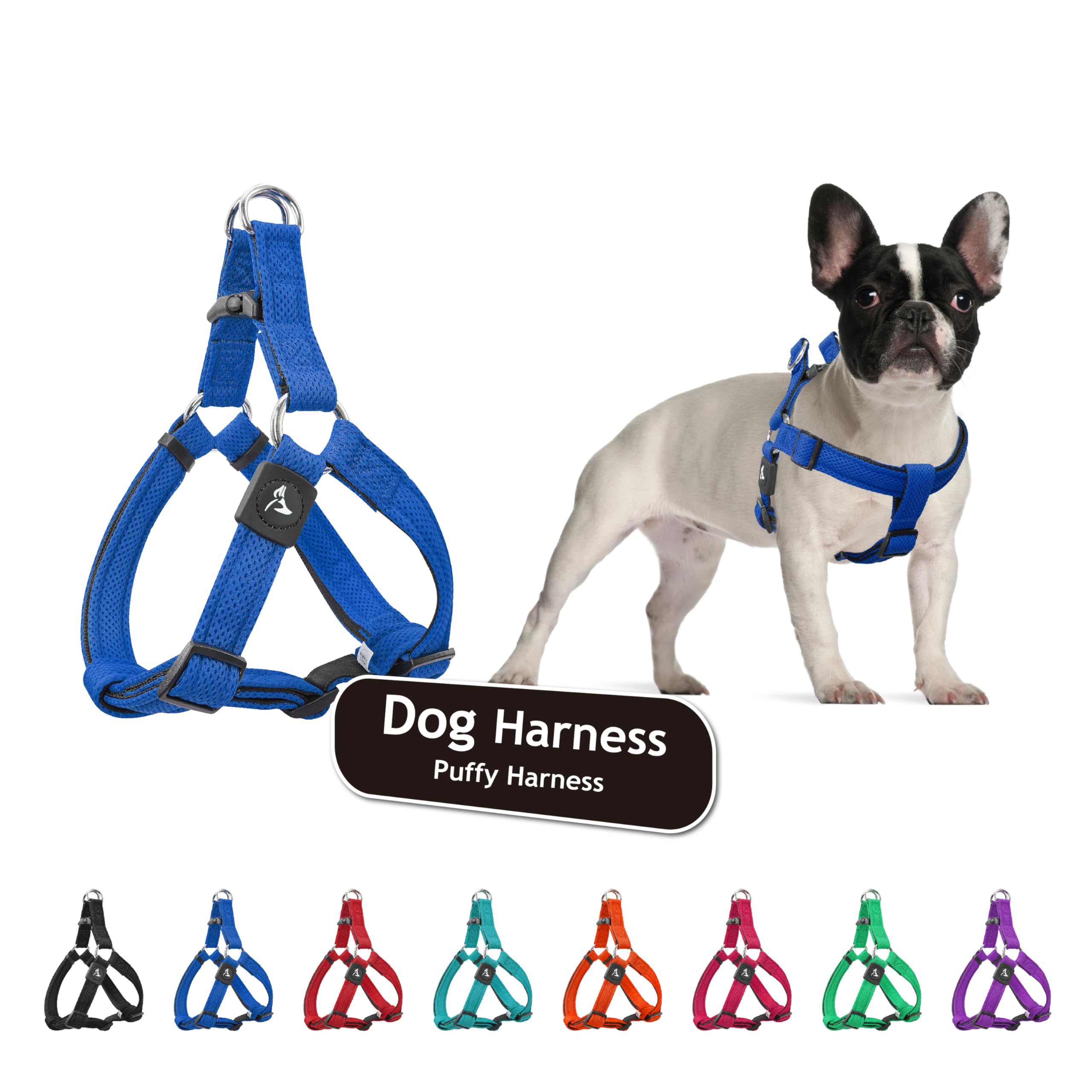 Kruz Original Heavy-Duty No Pull Dog Harness - Ultra Comfort, Lifetime Durability, Pet Harness for Small and Medium Dog Breeds (Blue, Medium)