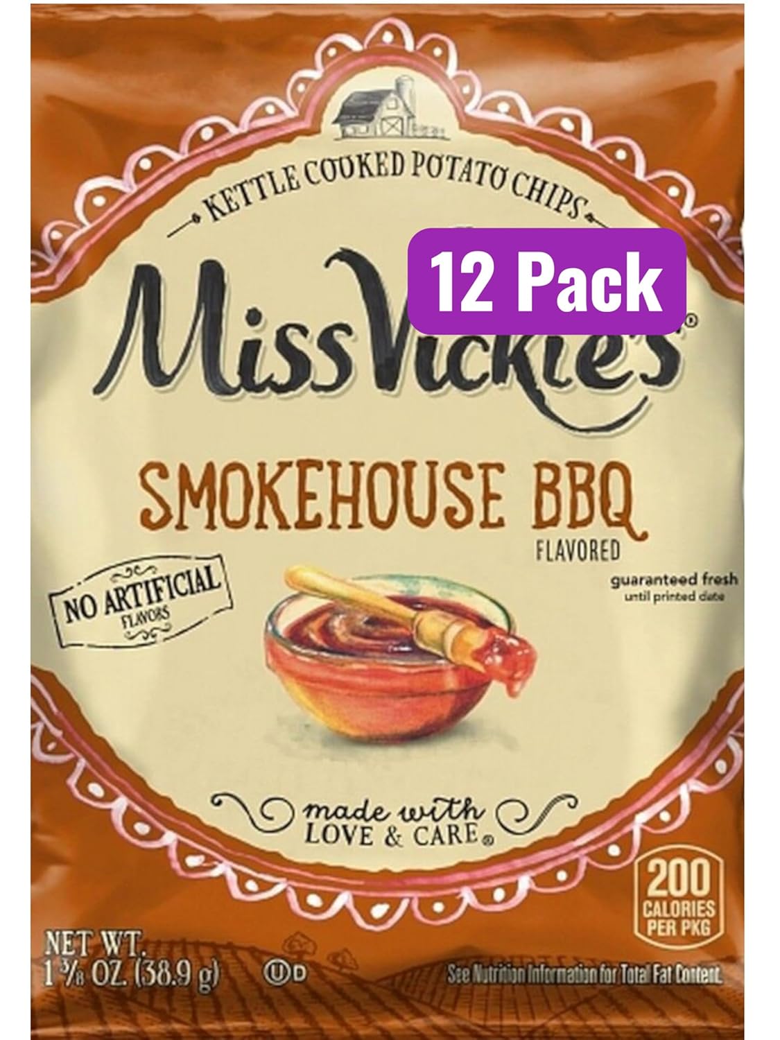 Kettle Cooked Potato Chips Variety Pack, 1.375 oz Bags, Pack of 30, Bundled by Shoppyway