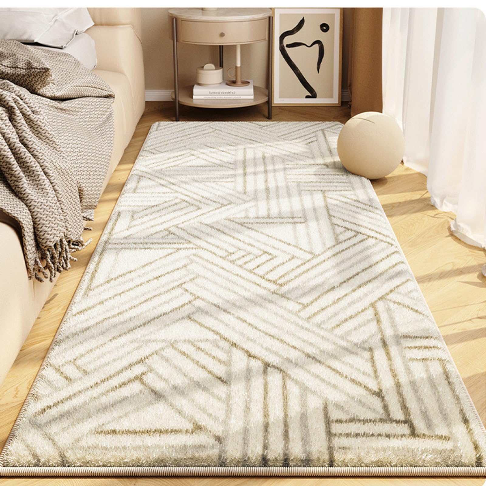Rug, 5X8 Large Hairy Plush Rugs, Super Soft Fluffy Carpet for Living Room