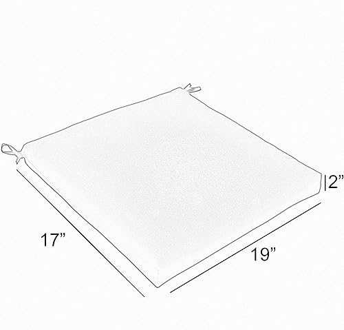Miniatura 2 de Sorra Home Juegos de almohadillas para sillas para interior/exterior, 19 x 17 x 2 pulgadas, Laguna Sunbrella-Astoria