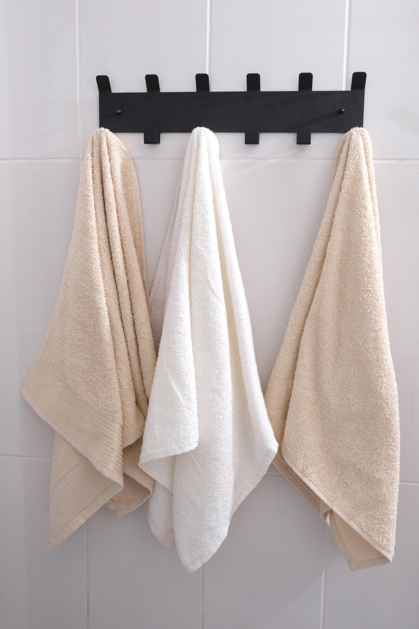 Risingmaber Metal Siyah Amerikan Kapı Arkası Yapışkanlı Askılık Banyo Askılık ve Duvar Askısı MT84S