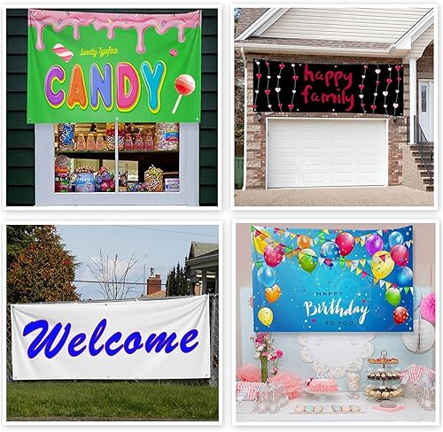 Miniatura 3 de Fwedfg, Pancartas y letreros personalizados con foto o texto, pancarta personalizada para exteriores, para fiestas, negocios, cumpleaños,