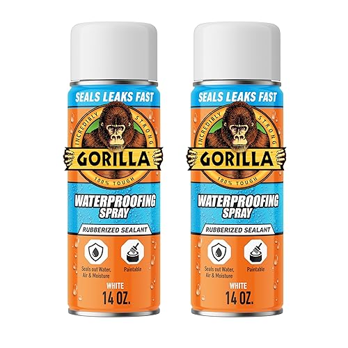 Gorilla Aerosol blanco impermeable para parchar y sellar