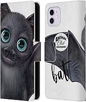 Vista 83 de Head Case Designs Funda de piel con licencia oficial de Animal Club International Bat Faces compatible con Apple iPhone 7 Plus/iPhone 8 Plus